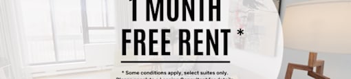 A sign advertising a 1 month free rent offer.