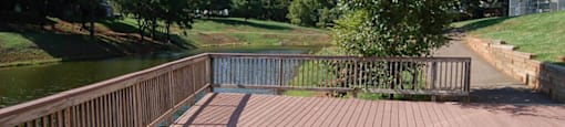 man made lake at Brentwood Apartment Homes in Manassas, VA