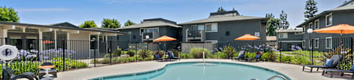 Pool and Lounge Furniture at Westchester Park Apartments in Tustin CA