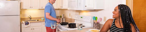 Spacious Kitchen in East Lansing Apartments near Michigan State University | Campus View