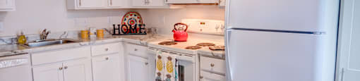 Kitchen at Kimberly House Apartments in Lansing, Michigan