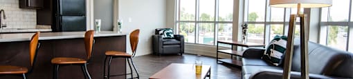 Spacious Living room in East Lansing Apartments near Michigan State University | 300 Grand Apartments
