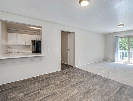 Villas at Vines Apartments Living Room and Patio Door