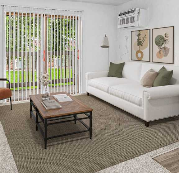 Living Room at Fairlane Apartments in Springfield, MI 49037