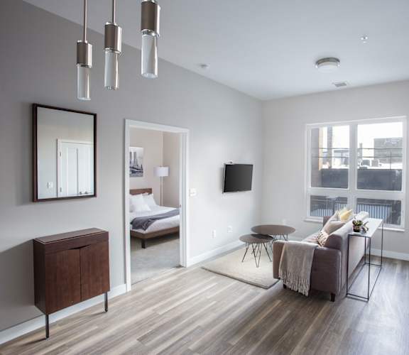 Modern Living Room at RoCo Apartments, Fargo, North Dakota, 58102