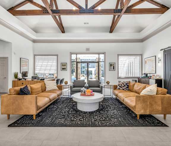 a living room with two couches and a coffee table at Marina Point, Chattanooga