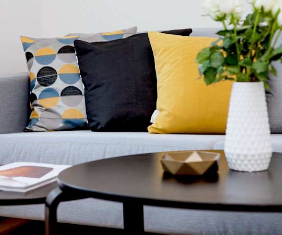 example living room with model furniture