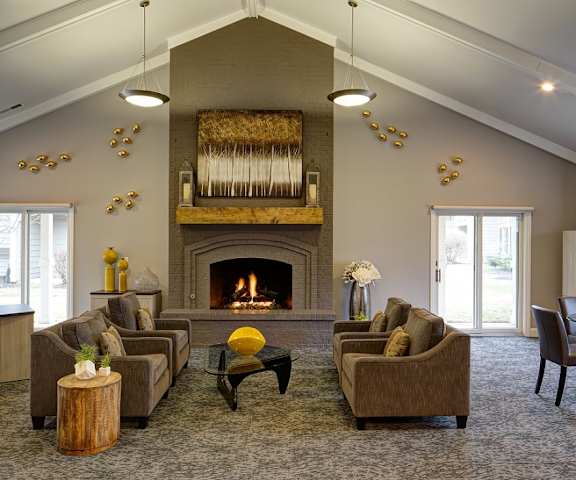 Clubhouse with Fireplace at Brookdale on the Park, Naperville, IL, 60563