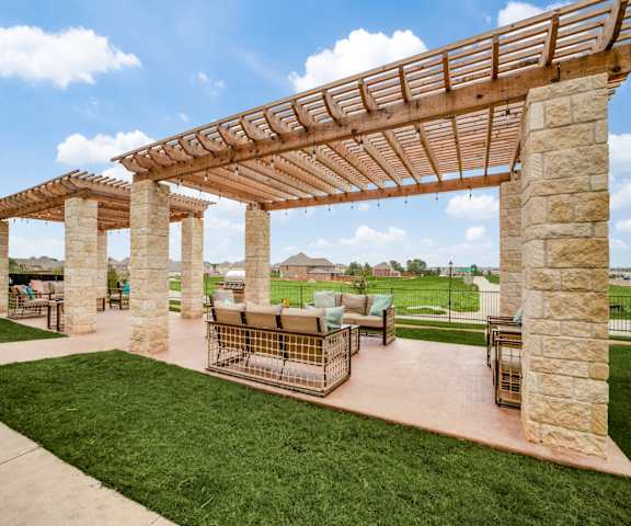 backyard with smoker grill patio