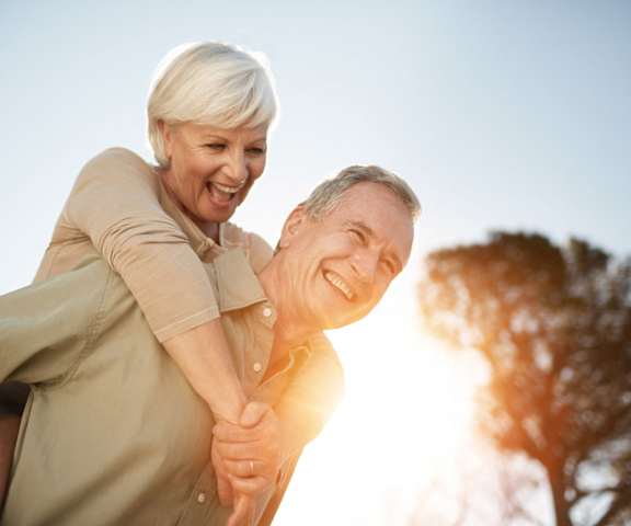 stock image- happy senior couple