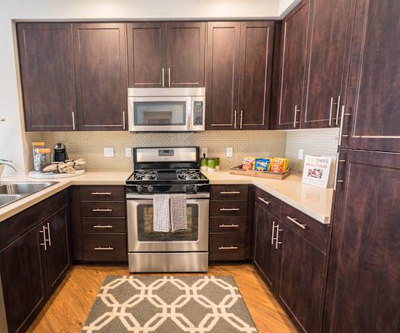 updated kitchen with stainless steel appliances