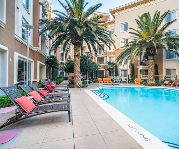 pool side relaxing area
