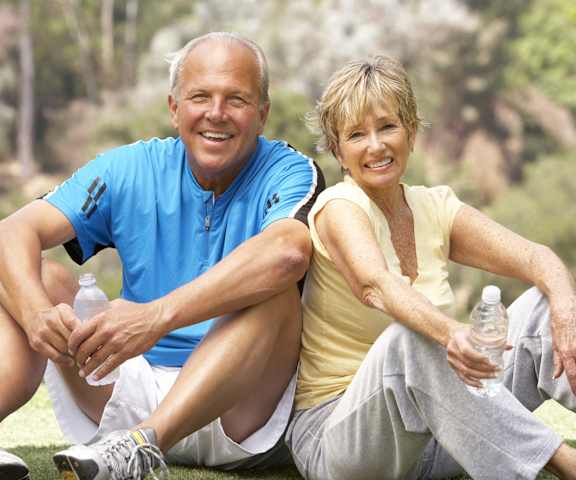 stock image- senior outdoor  fitness
