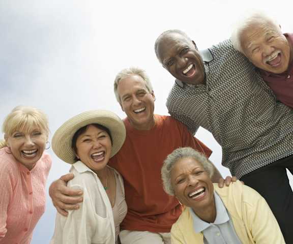 stock image- senior friends