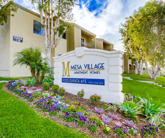 Mesa Village Apartments Exterior Front Sign