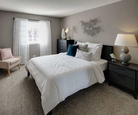 primary bedroom with modern furnishings
