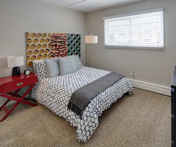Modern Bedroom Interior at Axis at Westmont, Illinois