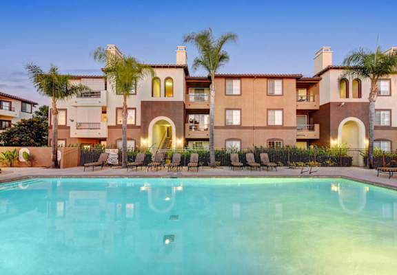 Sparkling Swimming pool at The Missions at Rio Vista, San Diego, CA, 92108