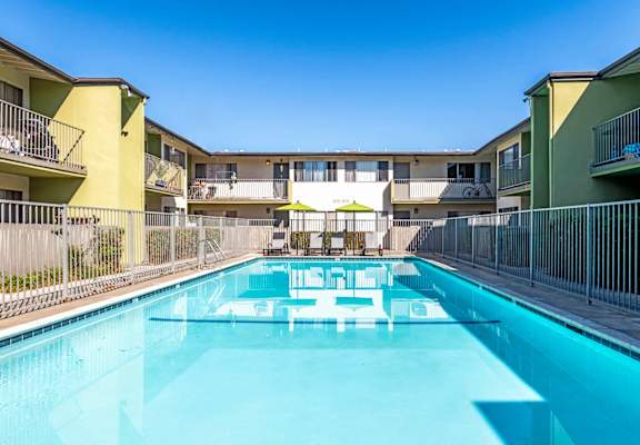 the swimming pool at the resort at governors crossing at Sunset Square, California, 91790