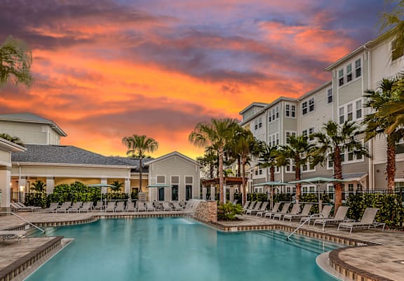 Resort-Style Swimming Pool at Epic at Gateway Luxury Apartments in St Pete FL