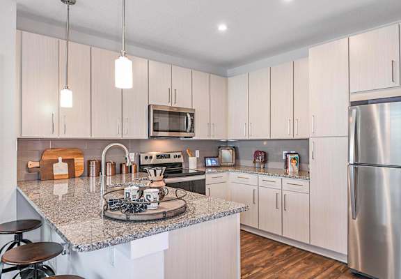 Chef-Style Kitchen at The Foundry Luxury Apartments in Tampa FL