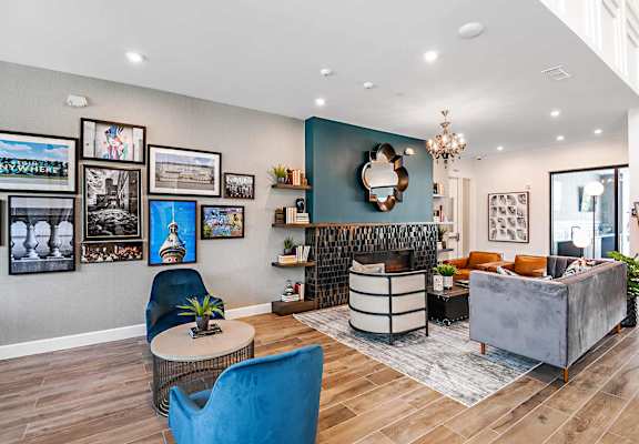Clubhouse at The Foundry Luxury Apartments in Tampa FL