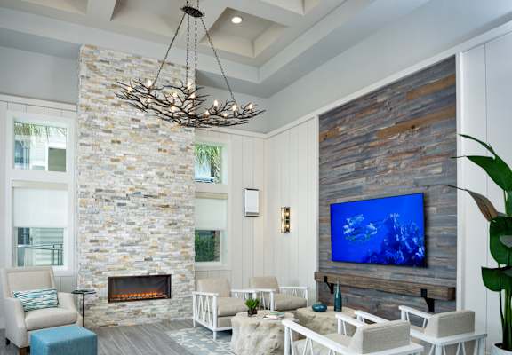Fireside Lounge at Waverly Terrace Luxury Apartments in Temple Terrace, FL