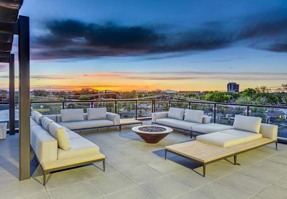 Rooftop Relaxing Area at The Zeller, Salt Lake City