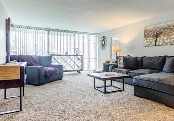 Living Room Interior at The Township at St. Charles, Illinois, 60174