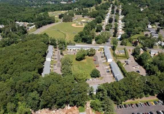 Drone View at Fox Hill Commons, Connecticut