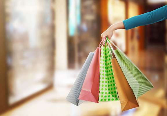 Shopping bags stock image