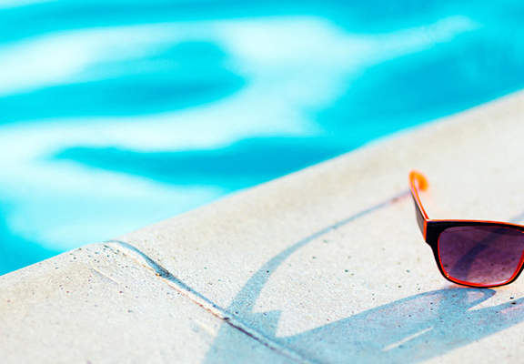 sunglasses and pool at Glenmeade Village in Wilmington NC