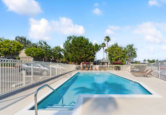 The Outdoor Community Swimming Pool at Meadow Creek Apartments