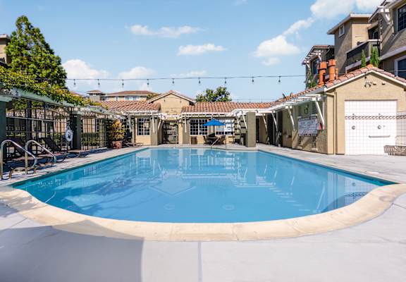 the swimming pool at our apartments