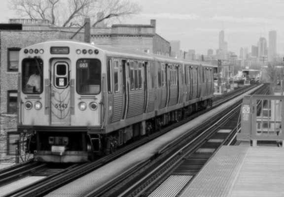 a train is going down the tracks