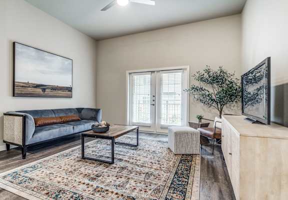 Sofa in Living Room at LIV at Boerne Hills an Active Senior Community 62+, Boerne