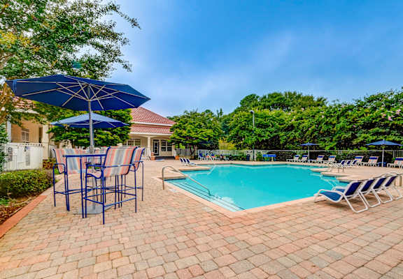 take a dip in the resort style pool