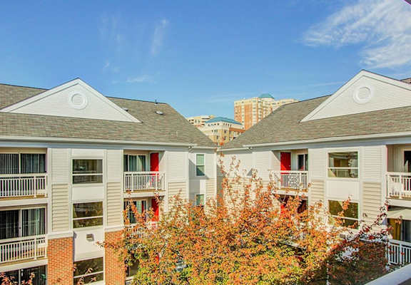 Apartment buildings exterior, Clarendon Court Apartments Arlington, VA