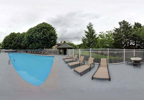 Blue Cool Swimming Pool at Commons at Avalon Park Apartments, Oregon