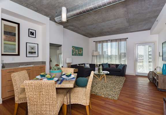 Living Room With Dining Area at 2020 Lawrence, Colorado