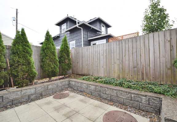 a view of the back of the house from the patio