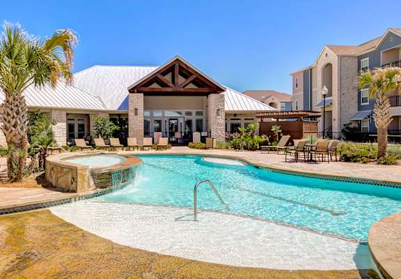 Glimmering Pool View at Residence at Midland, Midland, TX