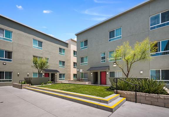 Apartment building walkway