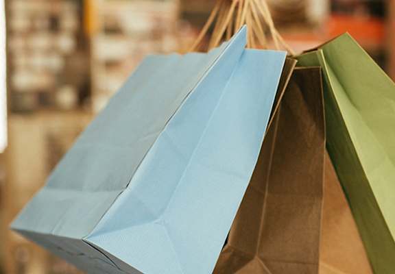 Shopping bags at Shamrock Apartments in Raleigh NC
