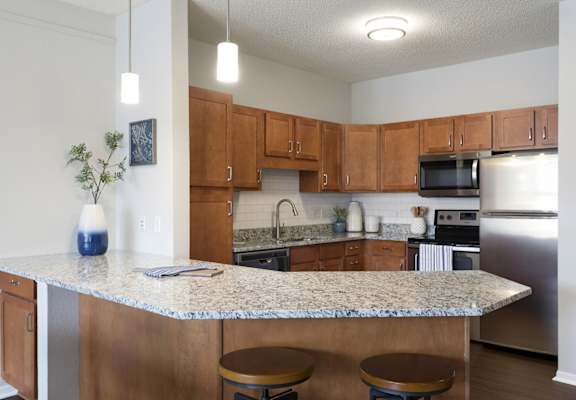 Kitchen with Ample Storage at Waterstone Place, Minnesota, 55305