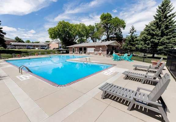 pool and sundeck at gates of rochester