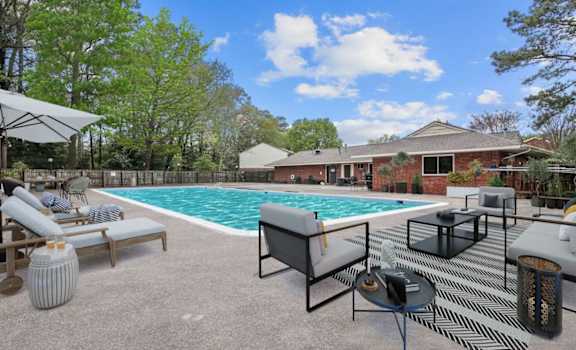 take a dip in our resort style swimming pool at Courthouse Green Apartments, Chesterfield