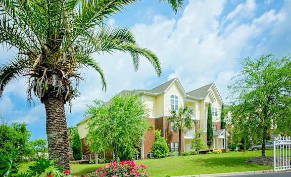 Exterior view of Cypress Cove apartment building