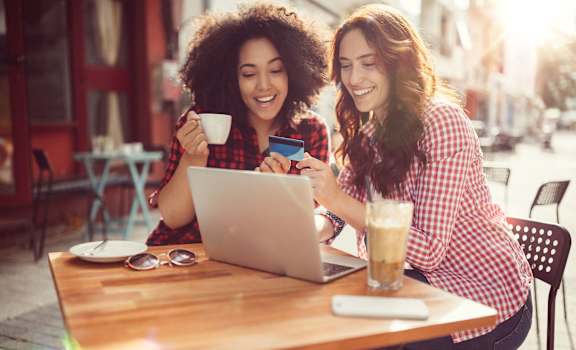 stock image-friends drinking coffee