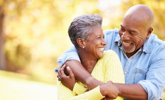 senior couple smiling